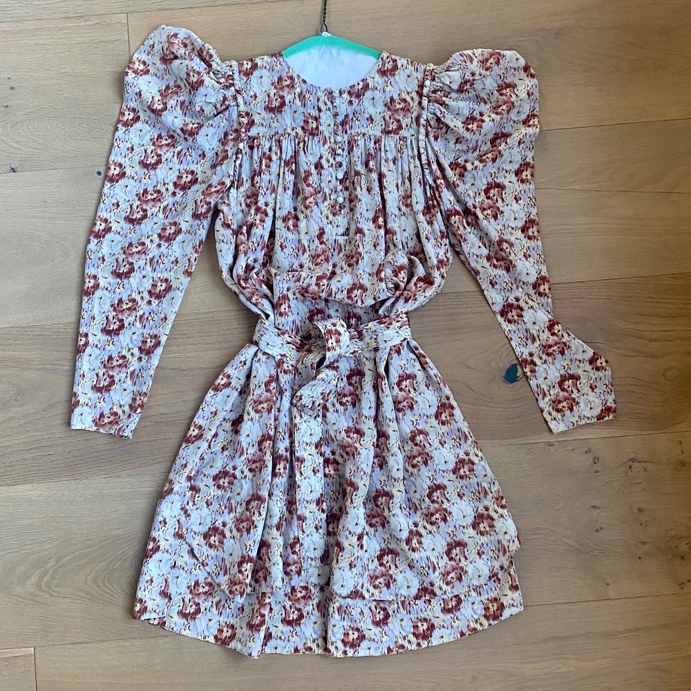 Ulla Johnson Silk Belted Mini Dress